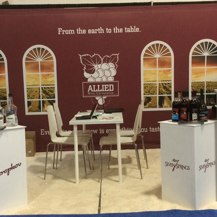 Allied Wine Corporation trade show booth display