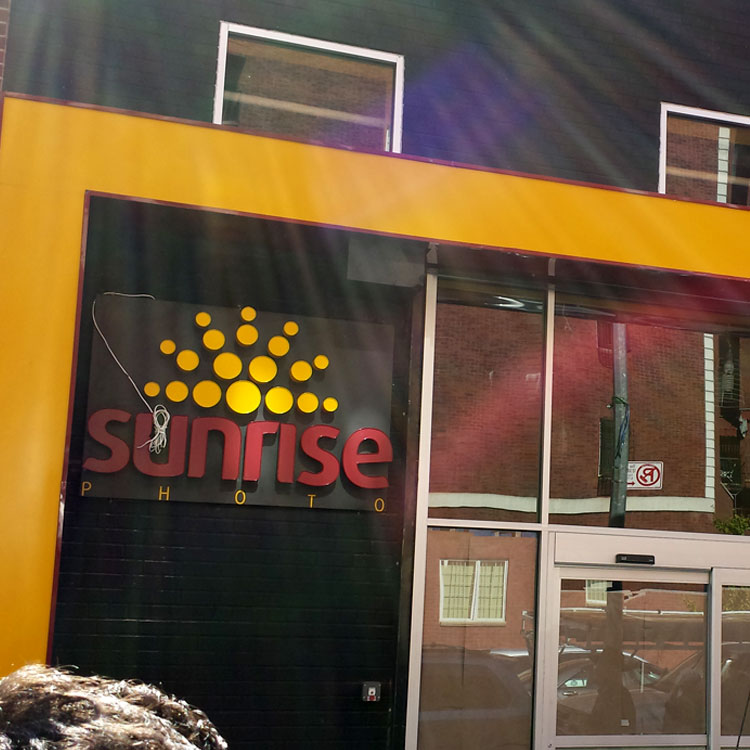 Sunrise Photo storefront signage